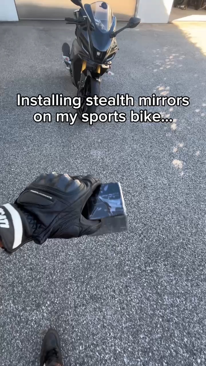 New motorcycle mirror modification.