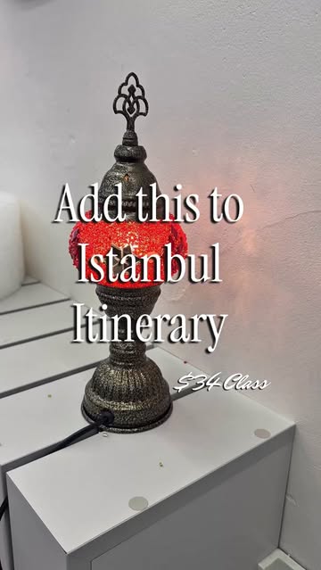 Booked this Turkish mosaic lamp class through Viator for $34. Two hours, super chill, and you take home what you make...