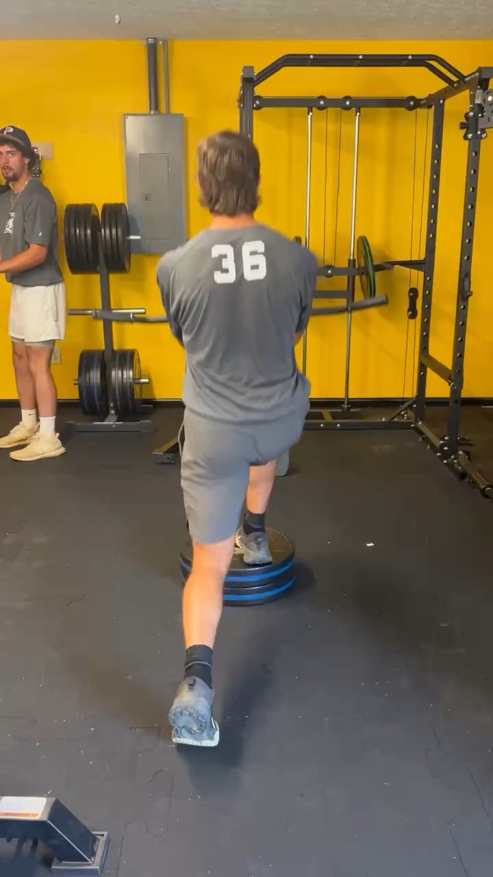 Front Foot Elevated Zercher split squat