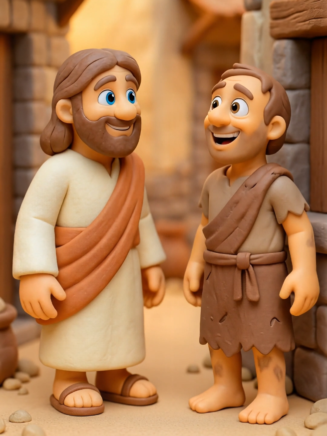 This claymation diorama brings to life the powerful biblical moment when Jesus healed a man who could not walk. Throu...