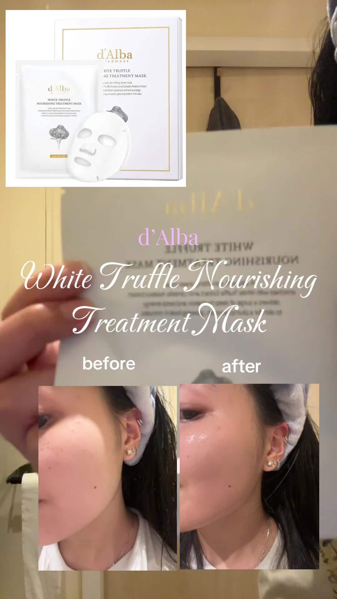 night time skincare routine @d'Alba Piedmont #dalba #skincare #facemask #glassskin #skincaretips