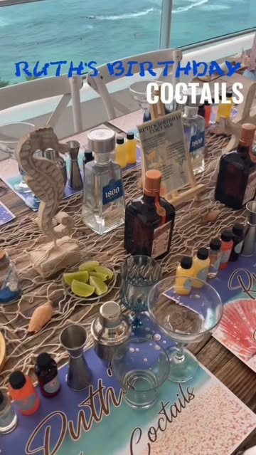 🍸🌊😍🐚 #coctail #fiestatematica #margarita #coctails🍹 #cumpleañostematicos