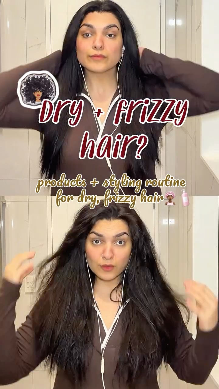 If you have dry, frizzy hair like me… let’s fix it together 👀 #frezzyhair #hairroutine #haircare #hairvideos #hairtr...