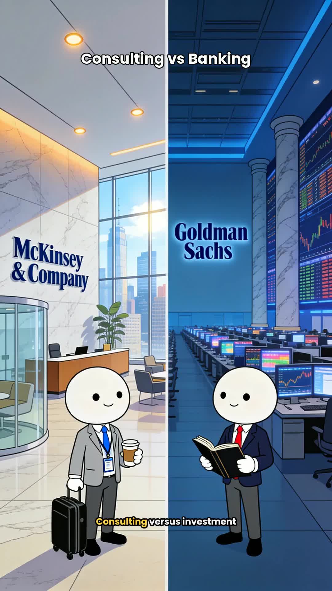 The Consulting vs Investment Banking Saga! #consulting #Investmentbanking #mckinsey #goldmansachs #finance