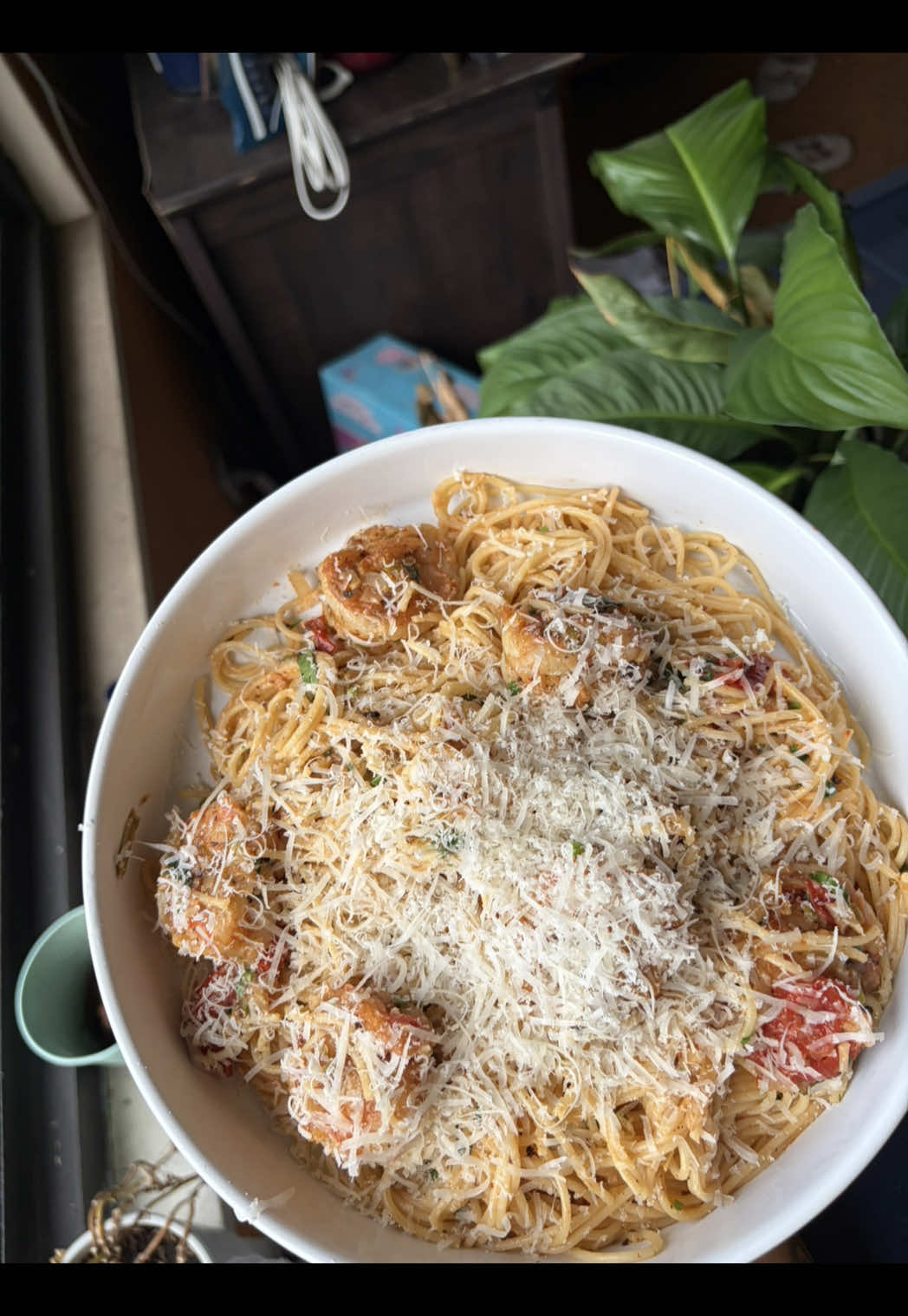 The 9–5 pays the bills. The 5–12 builds the life I love. 🤍 Tonight’s lineup: shrimp scampi, homemade cookies, iced t...