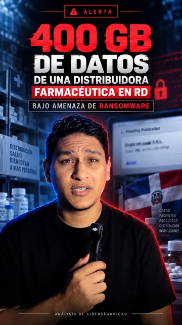 🚨 GRUPO DE RANSOMWARE AFIRMA TENER 400 GB DE DATOS DE ********* EN RD Un grupo de los más conocidos de la dark web i...