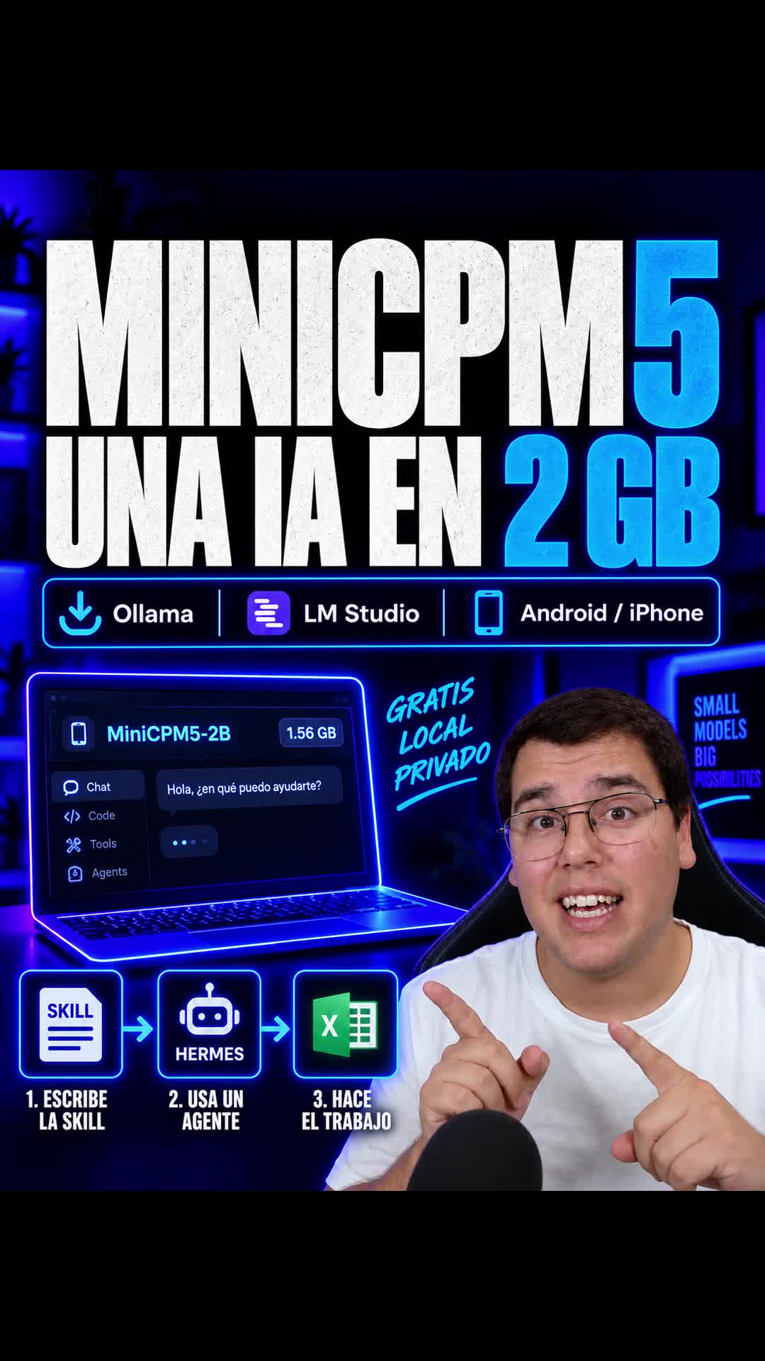 Una IA que cabe en 2 GB y puedes tener en tu portátil o en tu móvil, gratis 📱 MiniCPM5 es un modelo abierto de OpenB...