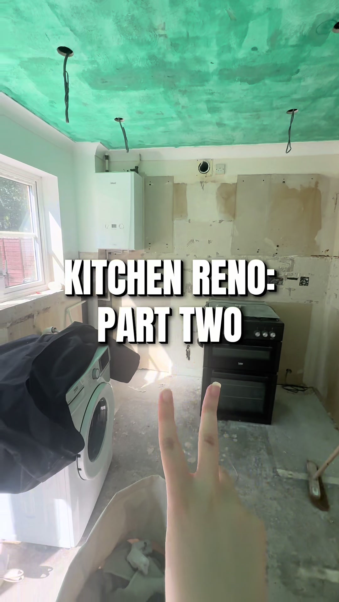 What paint colour should we go with? @Farrow & Ball @duluxuk1 #kitchenreno #bandq #paint #colour #ukreno