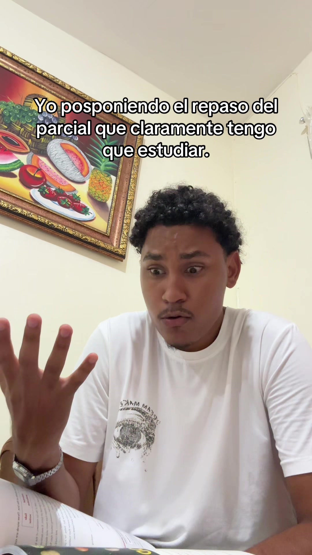 Estudio cuando mis párpados estén descansados. #humor