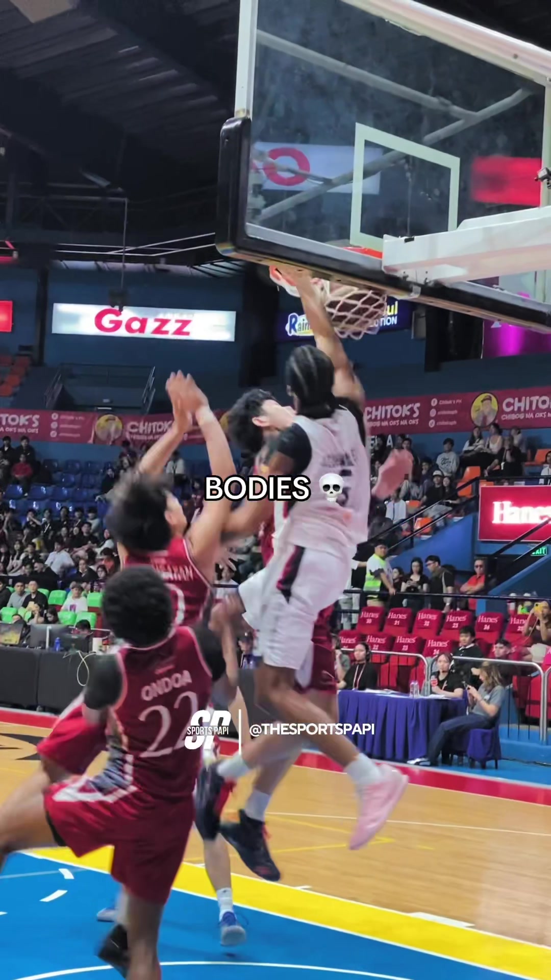 Over THREE people is crazy!! 🤯 #ncaaseason102 #denzilwalker #letranknights #basketball