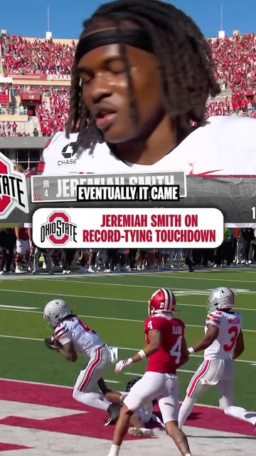 Jeremiah Smith is just one touchdown away from becoming the @bigten’s all-time leader in receiving touchdowns 👀