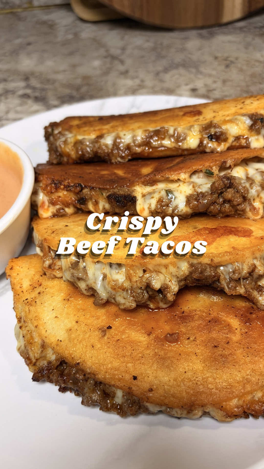 A Classic: Crispy Beef Tacos🌮 Full Recipe on my Substack💕 Ingredients: Flour tortillas Ground beef Vegetable oil To...