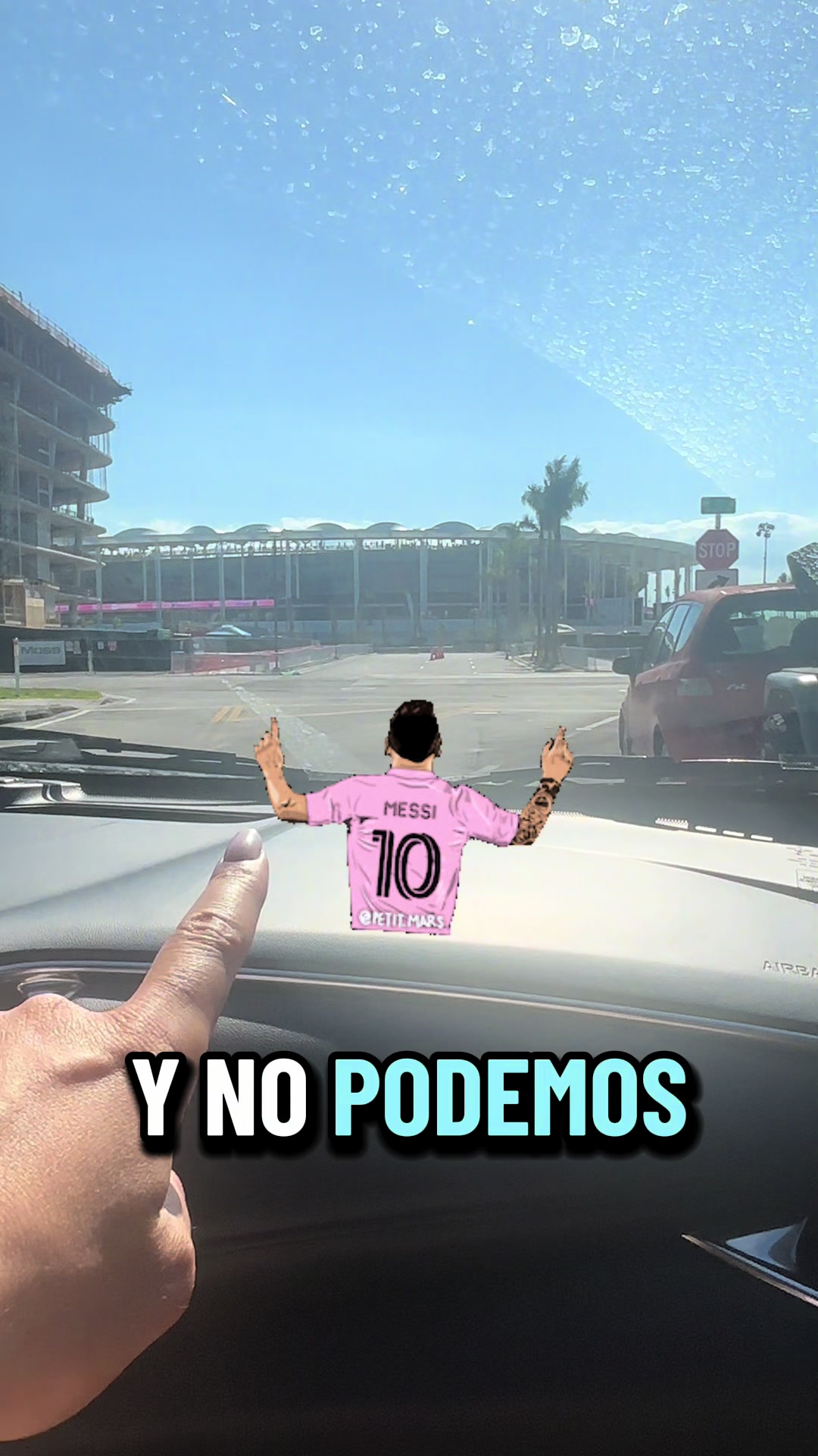 Passing by the new InterMiami stadium 🩷🖤 #stadium #intermiami #futbal #footballfans