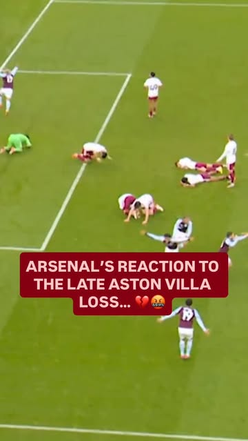 The Arsenal squad reacting to Aston Villa’s last minute winner yesterday… 💔🤬