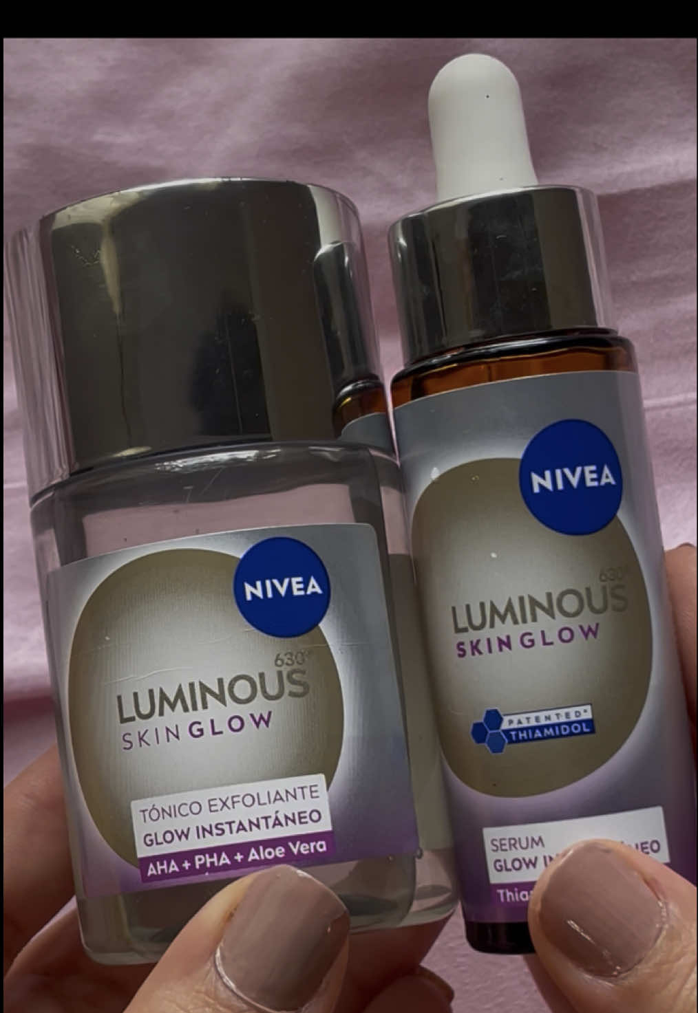 ✨Probando la nueva Nivea Luminous 630 Skin Glow… Exfolio, aplico el sérum y listo: piel suave, fresca y con un glow i...