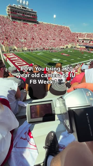 IU FB on a 20 Year Old Cam 🎥👀 - - - #iu #bloomington #cfb #college #football