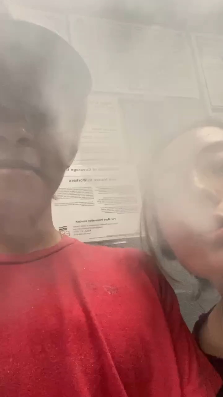 me and my friends at work during the summer