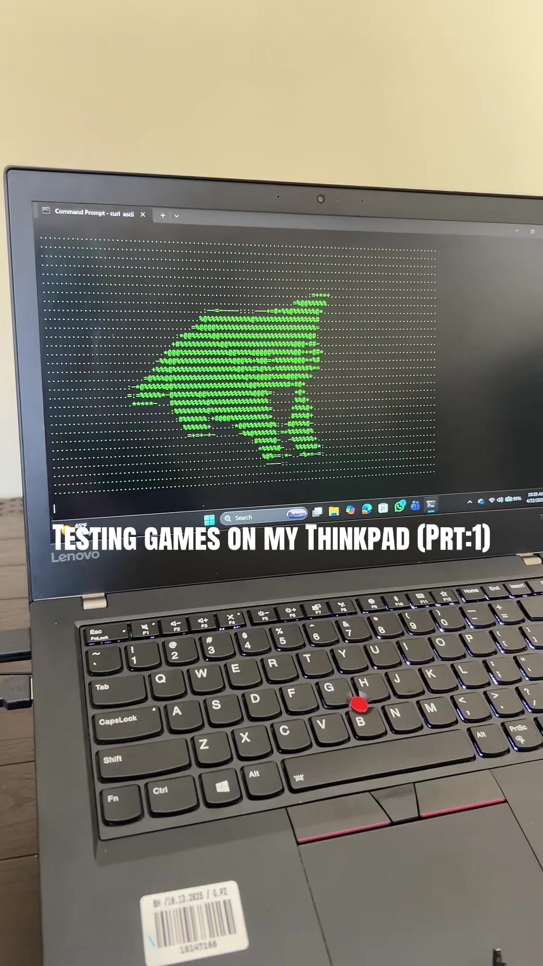 Testing games part:1🔥#thinkpads #lenovo #laptops #fyp #viral