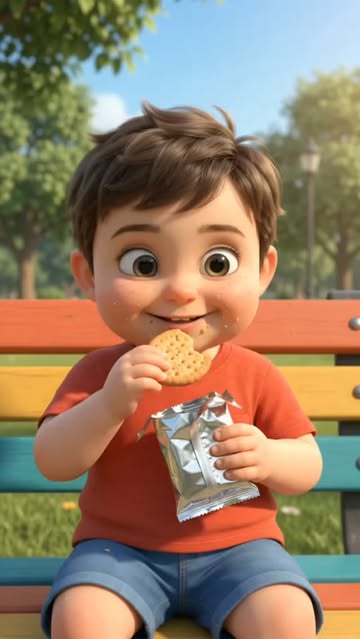 Viral Ai Kid Funny Video Hilarious 😂🤣 Kid was trying to eat biscuits secretly from his mom and still got caught 😂�...
