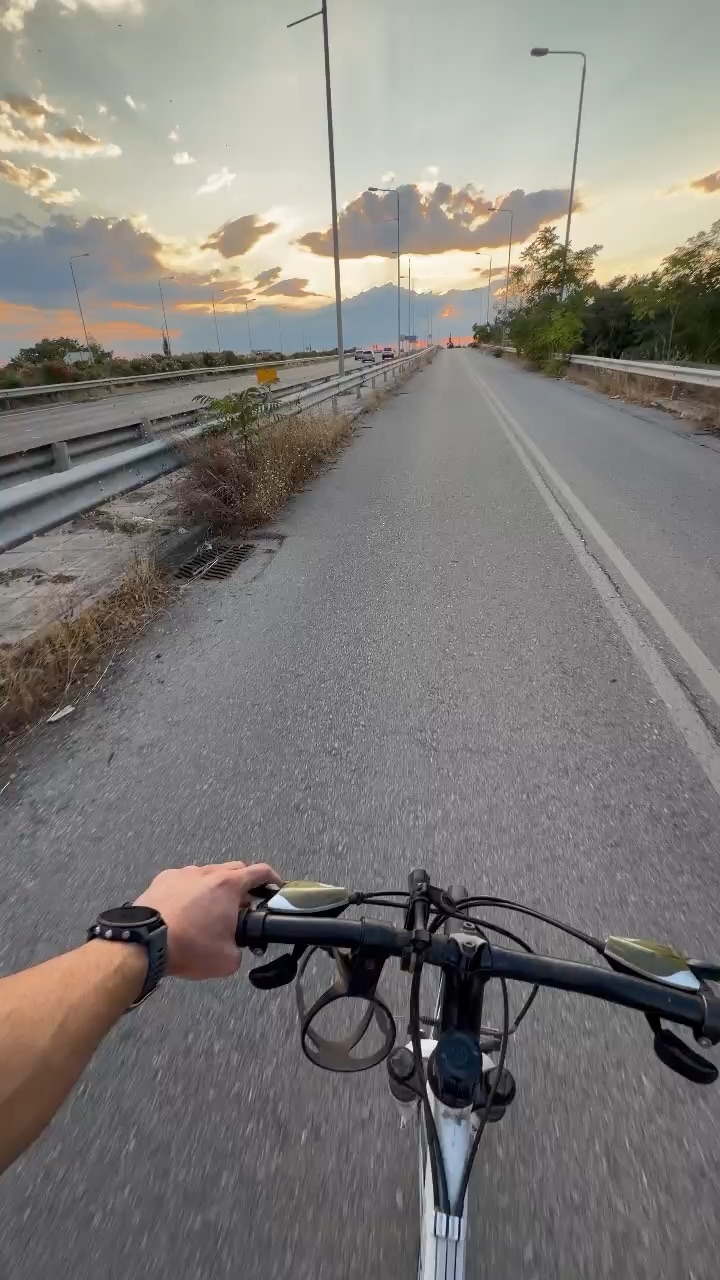Sunset biking