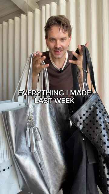 I had a short “bag making” era #emergingfashiondesigner #bagmaking