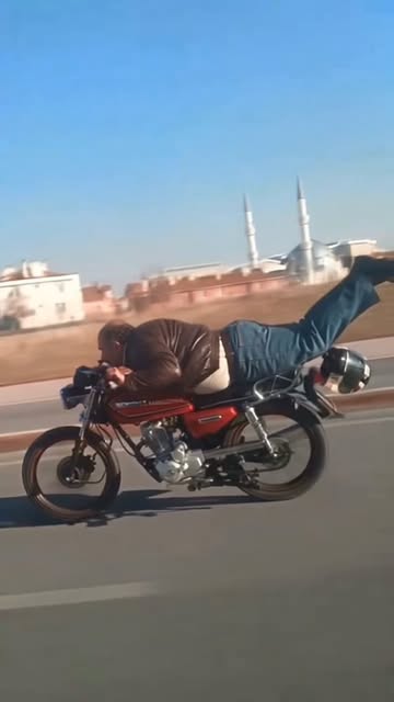 Round 1: Mo finally won one 🏆🏍️ Don't get used to it. Score: Life 1 – Mo 1 ⚠️ AI-generated. Please don't try this....