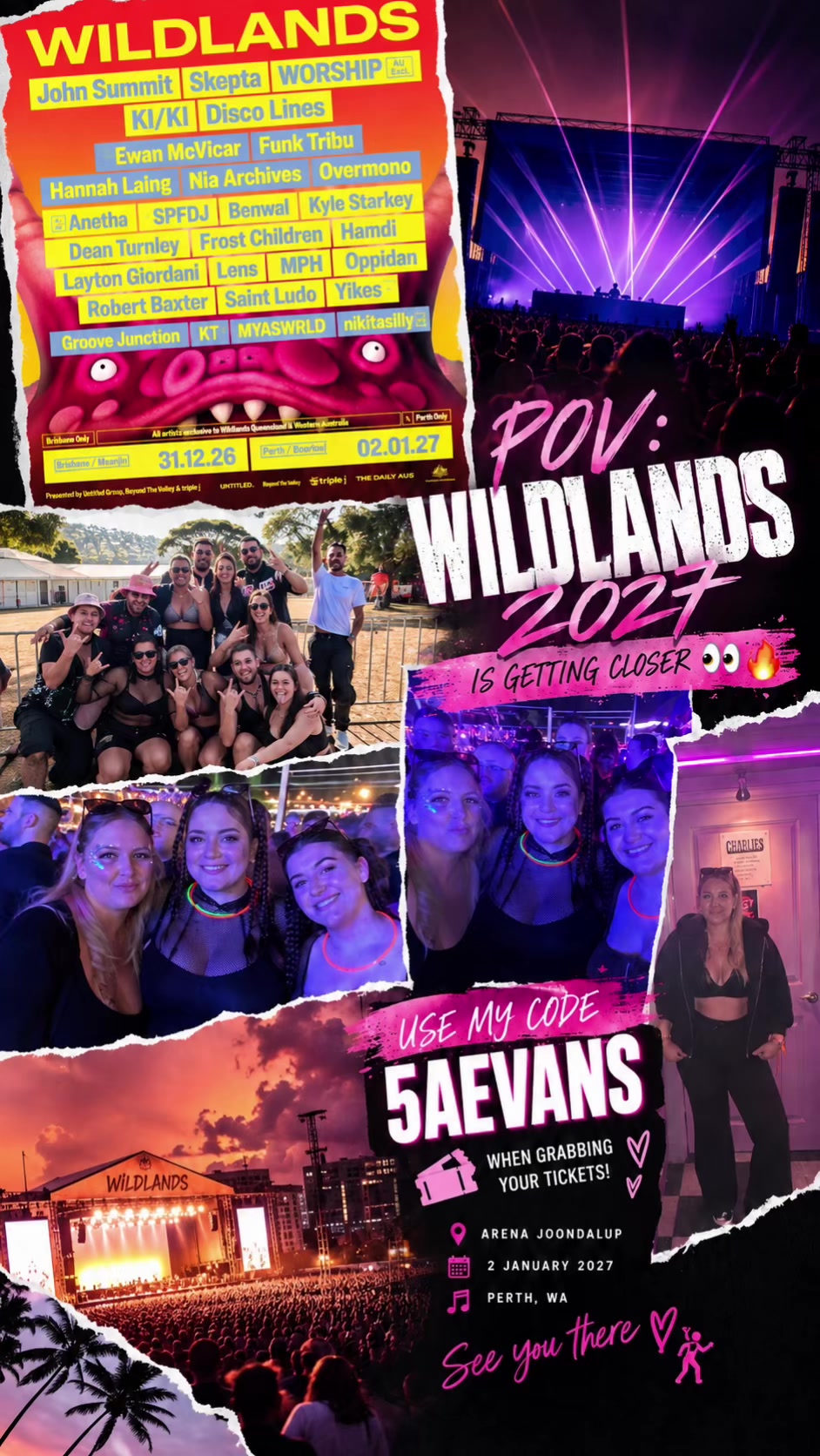 POV: Wildlands 2027 is getting closer 👀🔥 Perth Festival People, who’s going? 🕺🏼✨ 🎟️ Grab your tickets using my c...