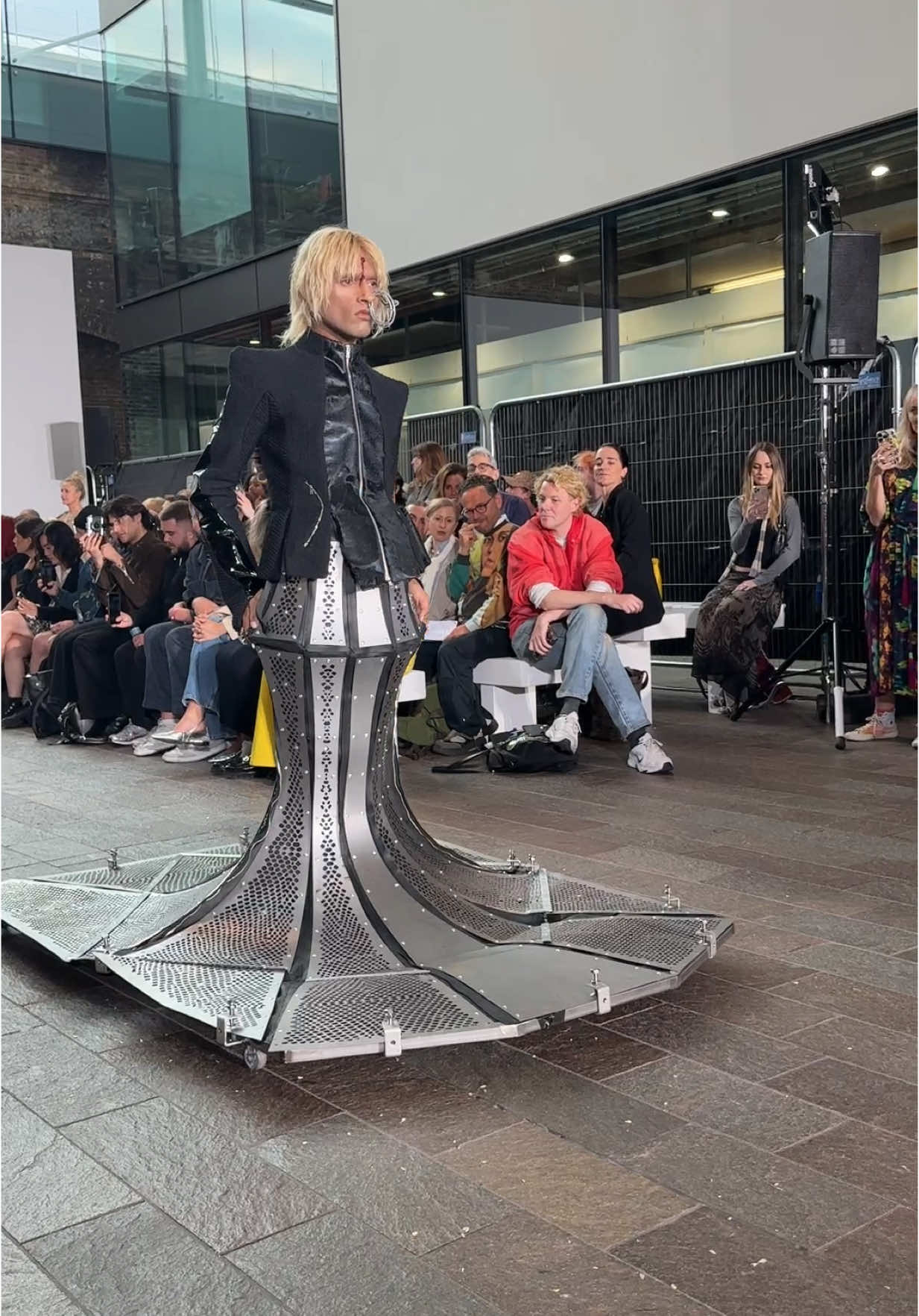 Jada Tudor’s hovering look from the CSM BA 2025 show #DazedFashionTV #CSM #CentralSaintMartins #TikTokFashion