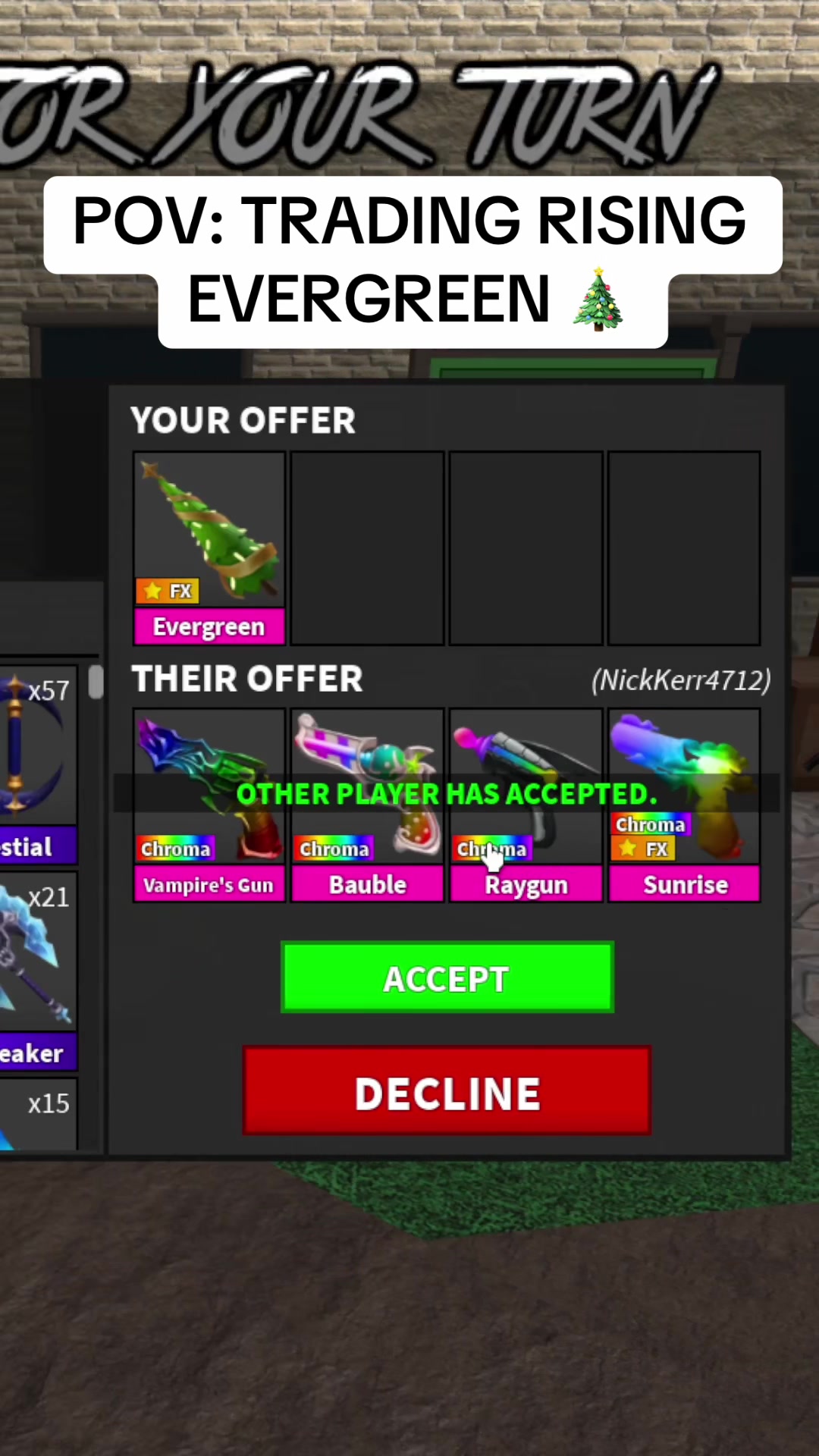 MM2 TRADING EVERGREEN 🎄 OVERPAY ONLY 👻 #roblox #gaming #mm2 #murdermysteryroblox #fyp