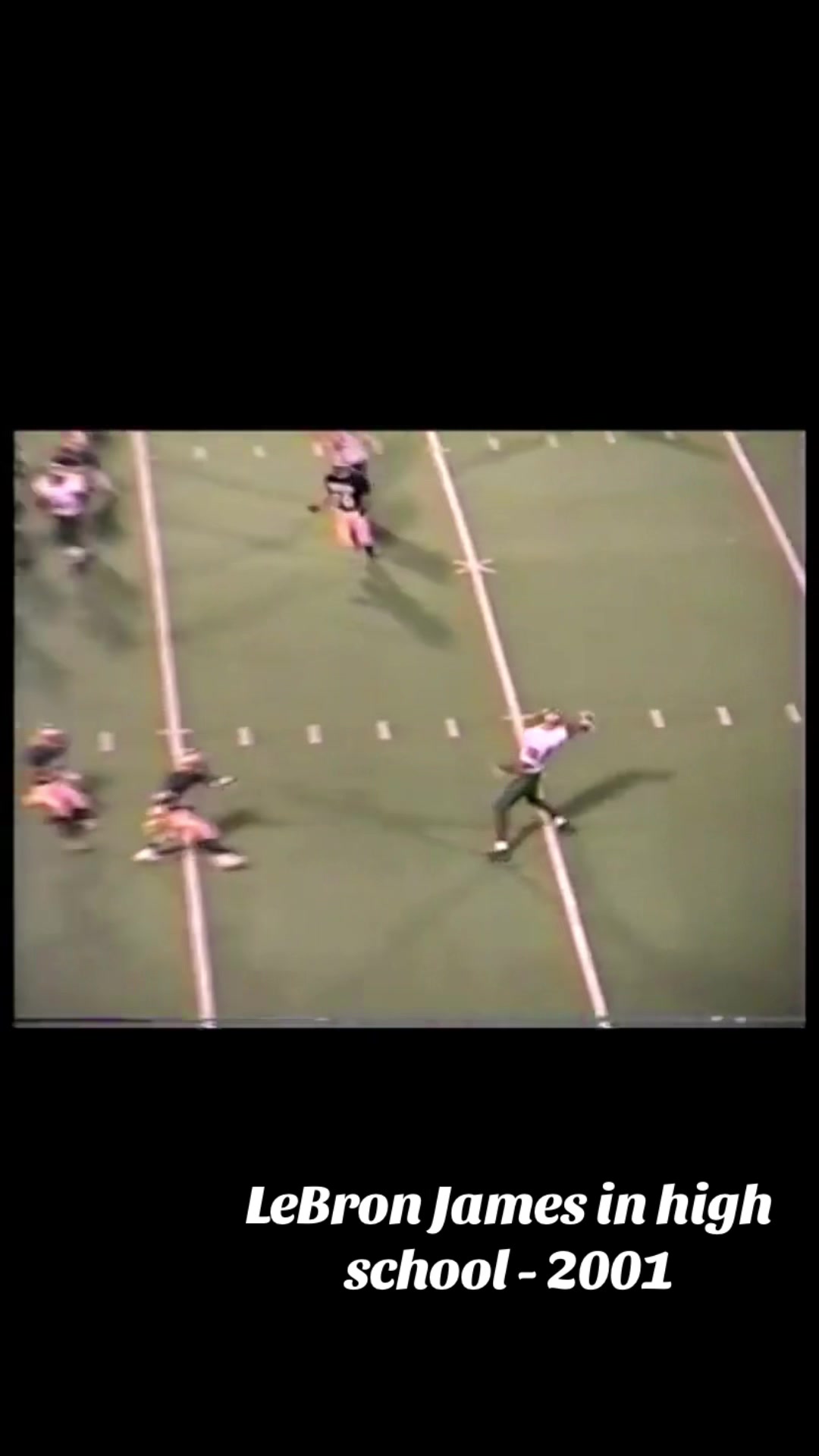 LeBron James as a football player could do a little bit of everything and he had a perfect athletic frame for footbal...