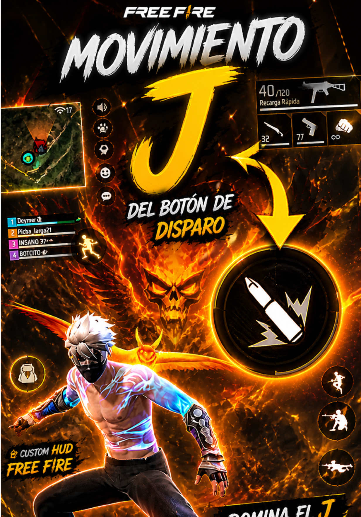 Movimiento J Para Subir Mira Y Tener Más Precisión 📱✅ @Alejandro junior #freefire #freefirelatam #sensibilidadefreef...