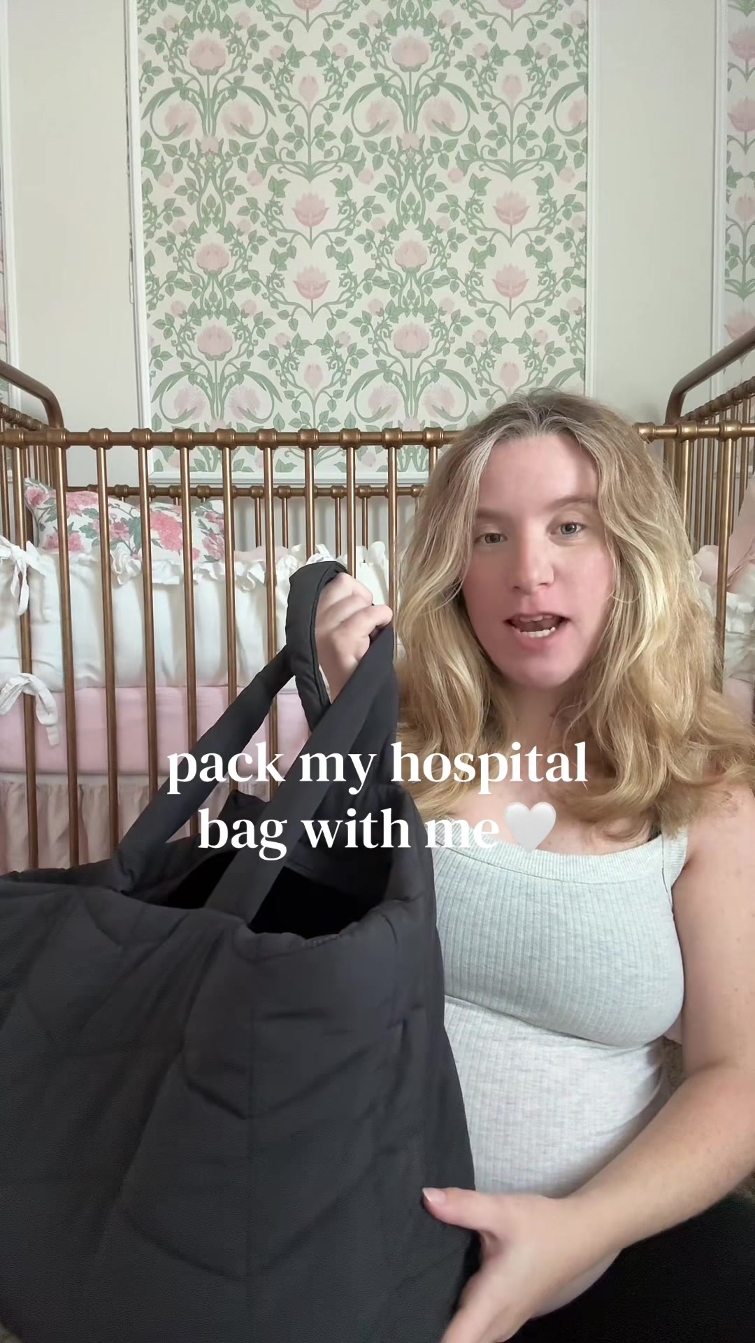 we are all ready to go, come on babygirl you are being evicted 😂😂😂 #hospitalbag #firsttimemom #laboranddelivery #p...