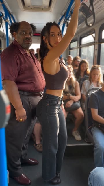 What is she thinking? #fyp #bus #riding