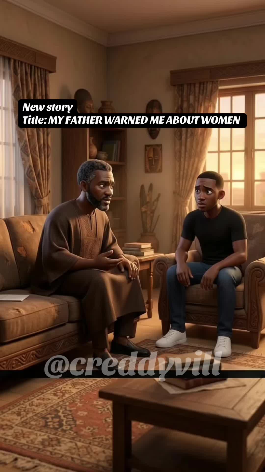 Part 1 : MY FATHER WARNED ME ABOUT WOMEN #creatorsearchinsights #africanfolktales #aistory #ai #creddyvill