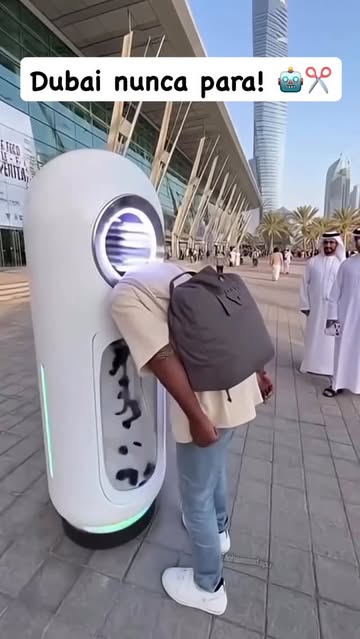 O mundo da tecnologia deu mais um salto gigante! 🚀 Este AI Haircut Pod 3.0 usa IA para realizar cortes automáticos c...