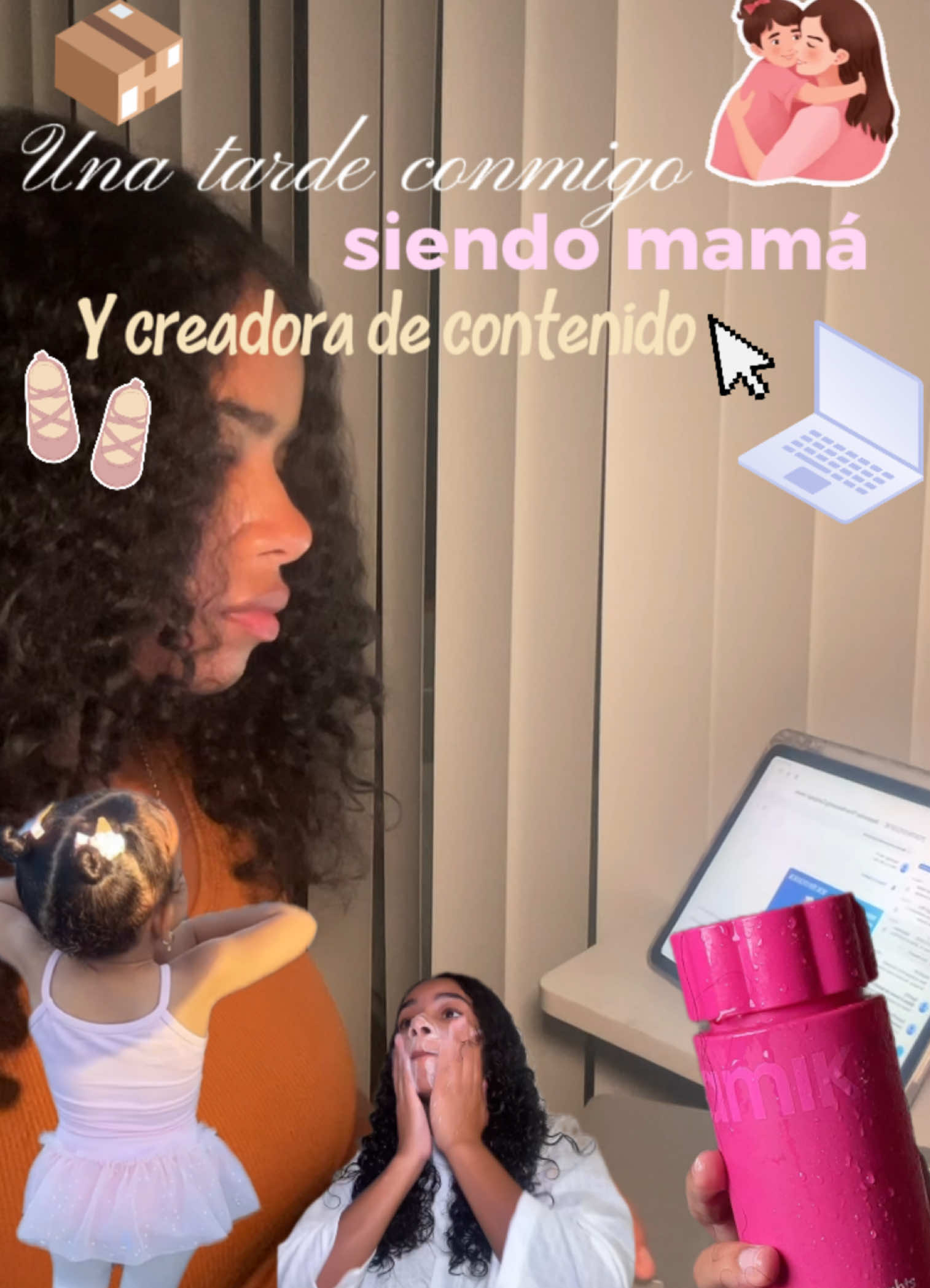 Una tarde conmigo siendo mamá y creadora de contenido. 🩷✨💻📦📝 @Rizos Curls @Unbrush @Huda Beauty @AGE20'S #undiaco...