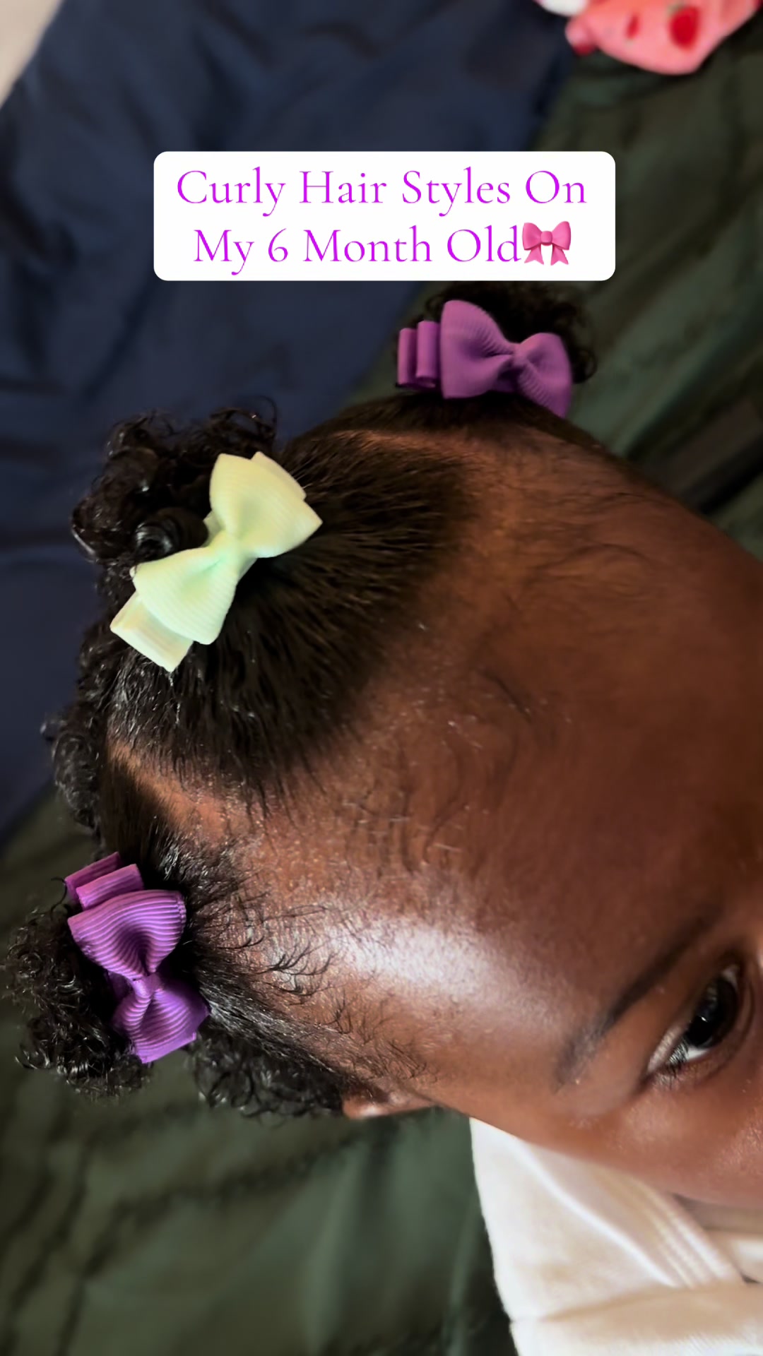 We’re back with another curly hairstyles on my 6 month old 😍Recently I’ve seen so many cute styles I can’t wait to t...
