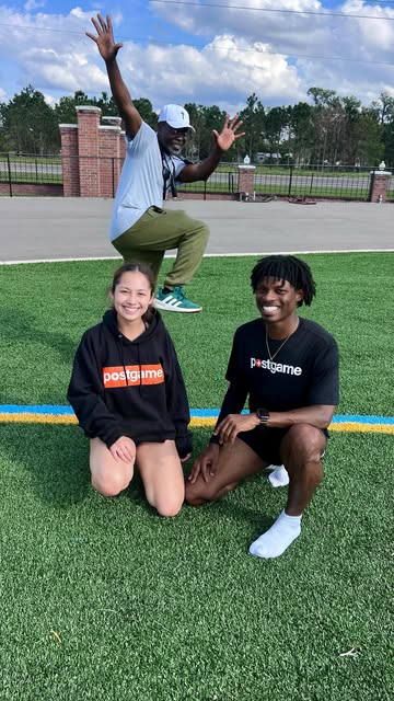 Chasing dreams one stride at a time🏃🏾‍♂️🌟 Thank you @postgame.official #nil #PostgameT