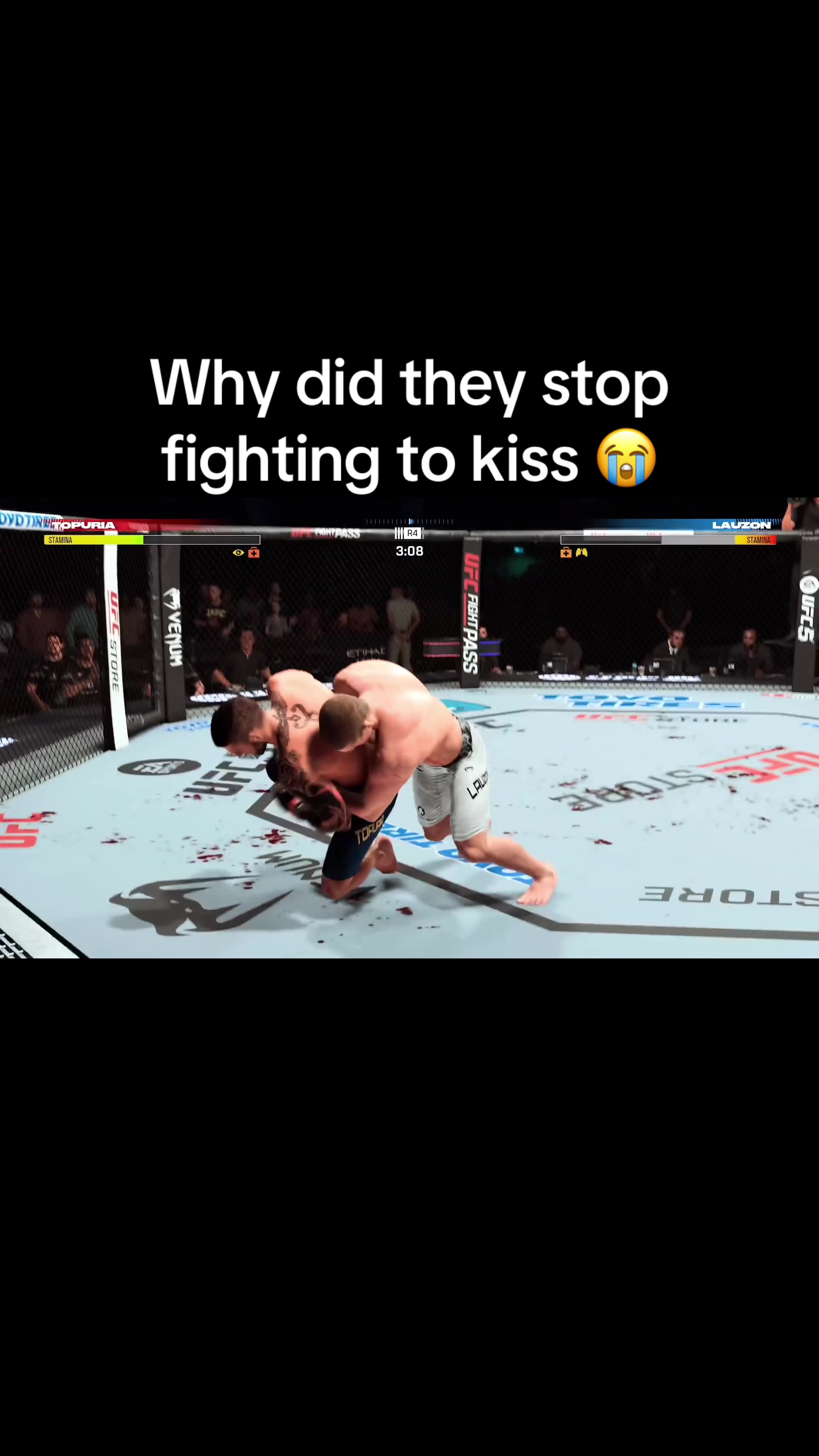 Why did they stop fighting to kiss 😭(ignore my skill issue) #ufc5 #fyp #ufc #illiatopuria #kissing