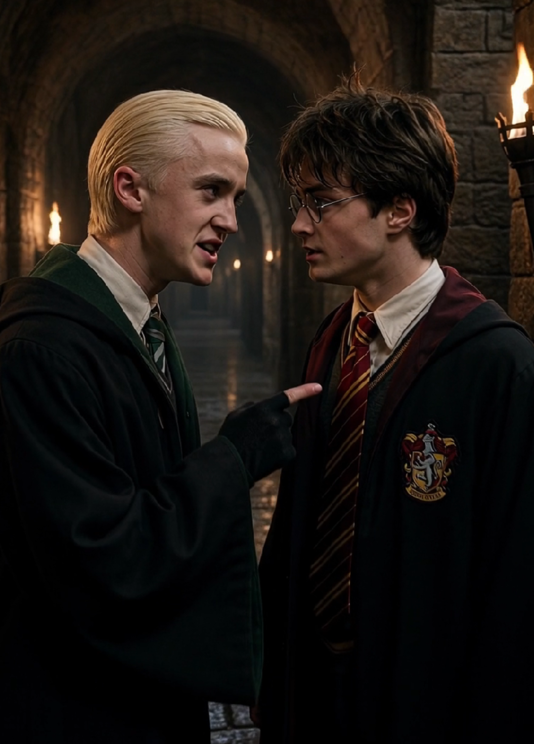 Draco finds Potter in the corridor 🐍🦅 #dracotok #dracomalfoy #slytherin #harrypotter #fyp