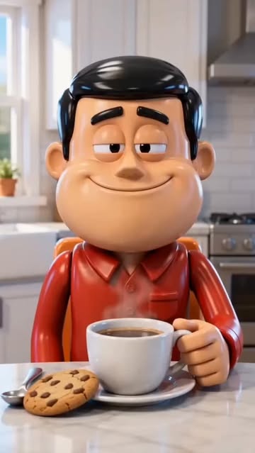 🍪 Don Amargado solo quería disfrutar su café… Pero la galleta decidió tomar un baño. 😂☕ ¿A ti también te ha pasado?...