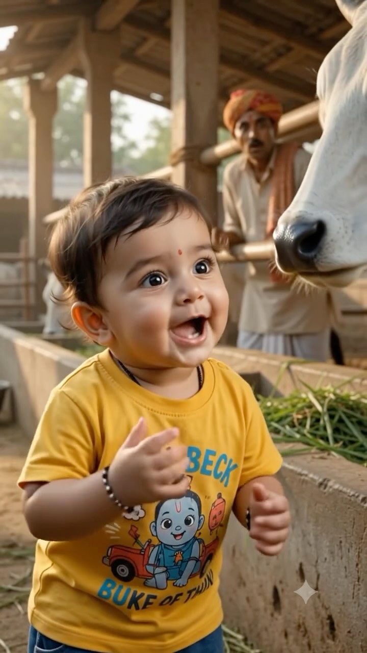 🐄❤️ गौ माता से बच्चे ने कर दी अपनी प्यारी सी फरमाइश! 😂🥰 घास खिलाने के बदले बस एक छोटी सी मदद चाहिए थी… 😜 बच्चे की...