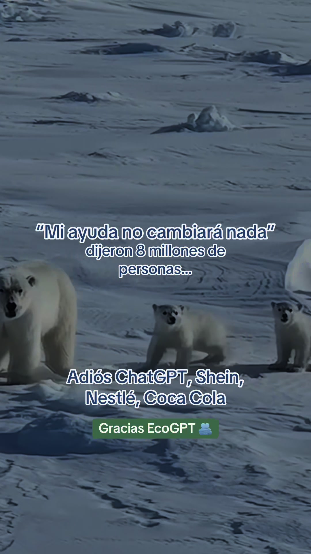 Somos muchos, si podemos 🥹🤍 #climateclock #peligrodeextincion #animales #ecosistema #ecogpt