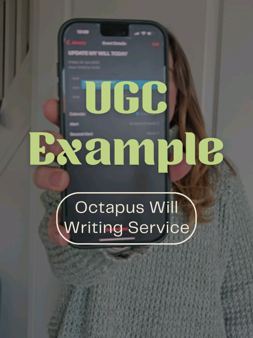 UGC example for will writing service I did earlier this year. was a great brand to work with. I got this collaboratio...