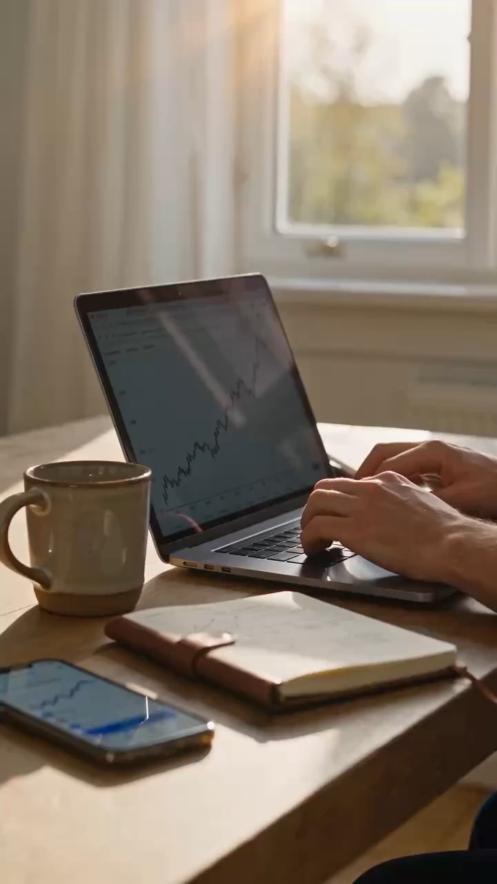 Finance & Commerce: desk setup b-roll