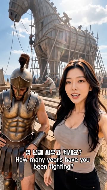 오디세우스 1편 - 트로이 목마 안에 직접 들어가 봤습니다🐴 #HarinTraveler #TimeTravel #History #TrojanHorse #AncientGreece #AIvideo #역사 #시간여행...