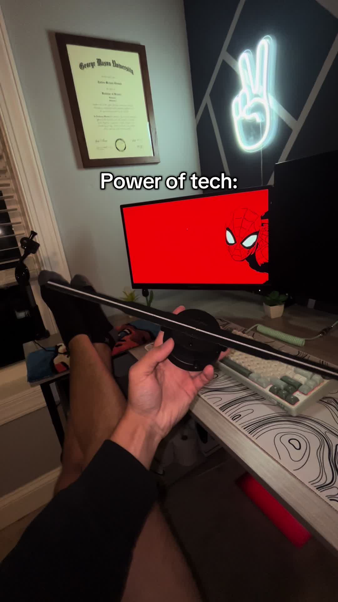 Technology is a magical thing! 🔮 #tiktokmademebuyit #technology #hologram #holographicfan #gamingsetup