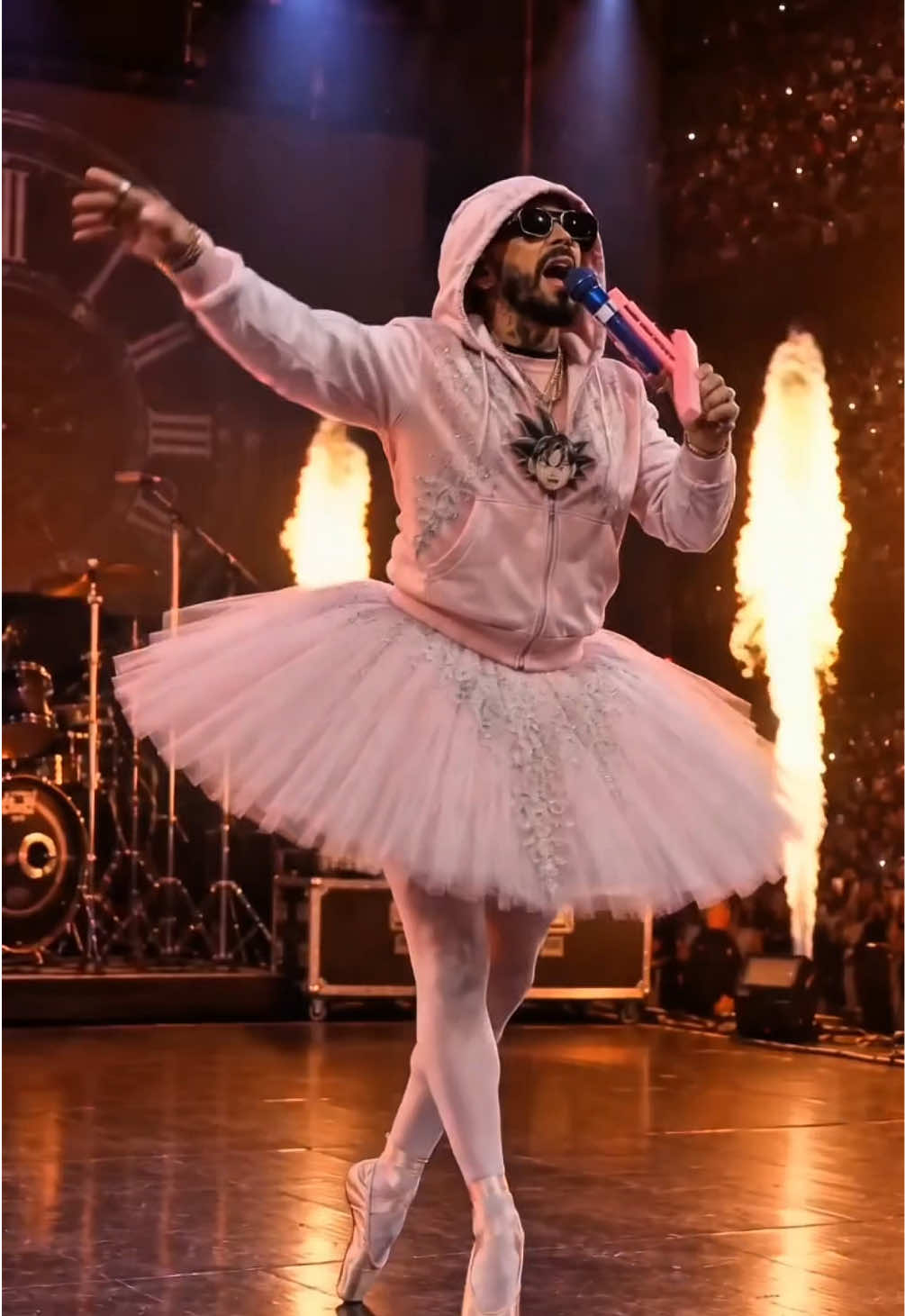Anuel entra a la velada con un increible baile de ballet 🩰 #anuel #velada #ibai #fyp #ia