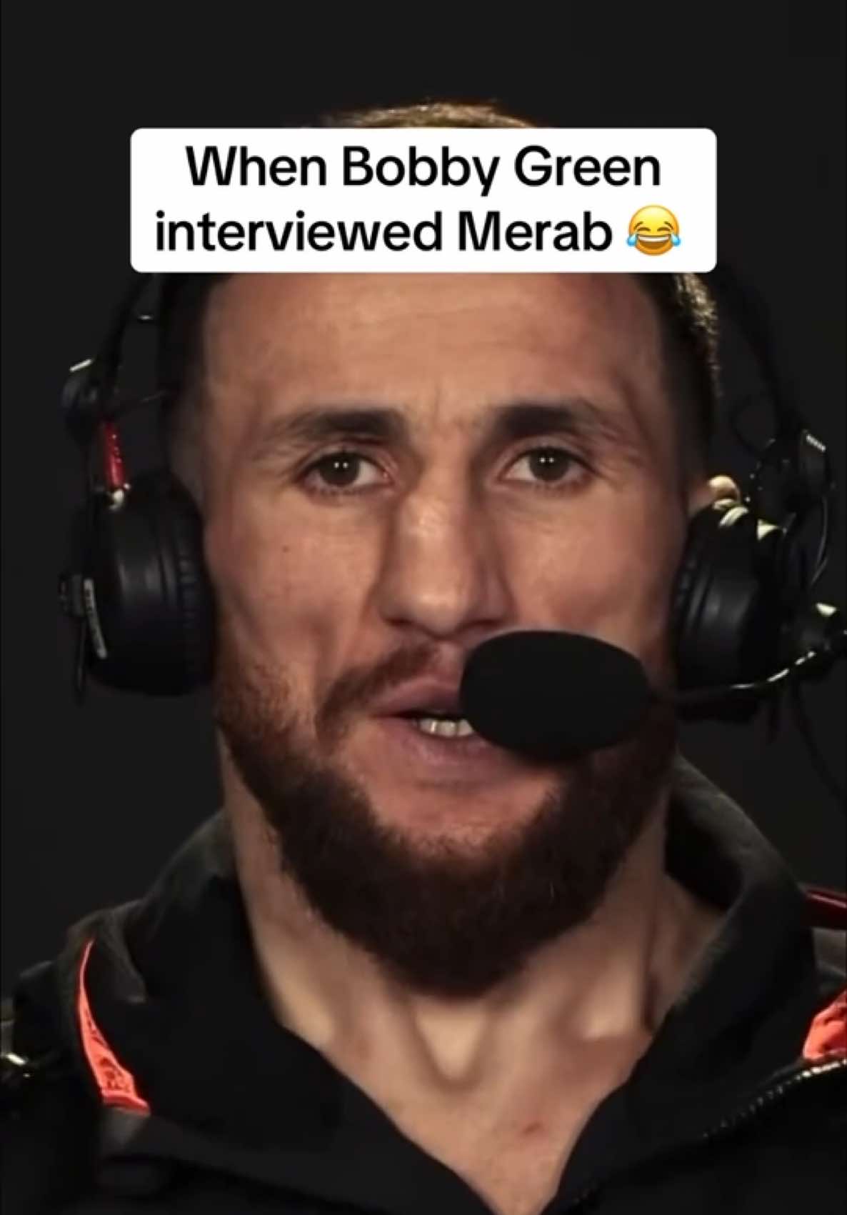 When Bobby Green interviewed Merab after he weighed in 😂 #ufc #mma #ufc333 #merabdvalishvili #petryan