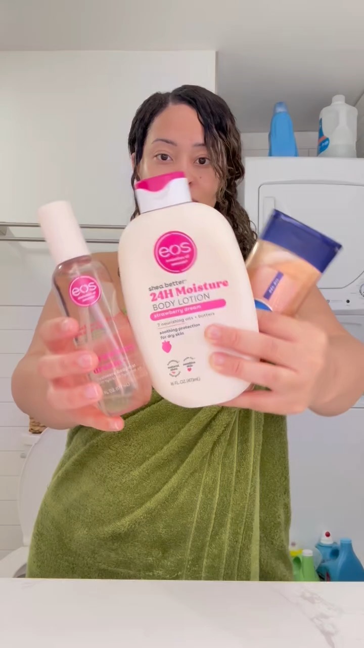 Lotion after shower routine